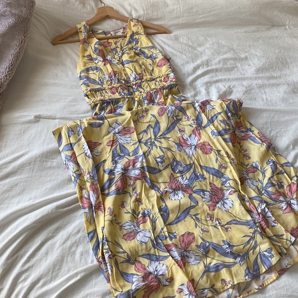🤑 3/$30 NWT maxi dress. Yellow floral. Size small. Jopna brand - Picture 5 of 7